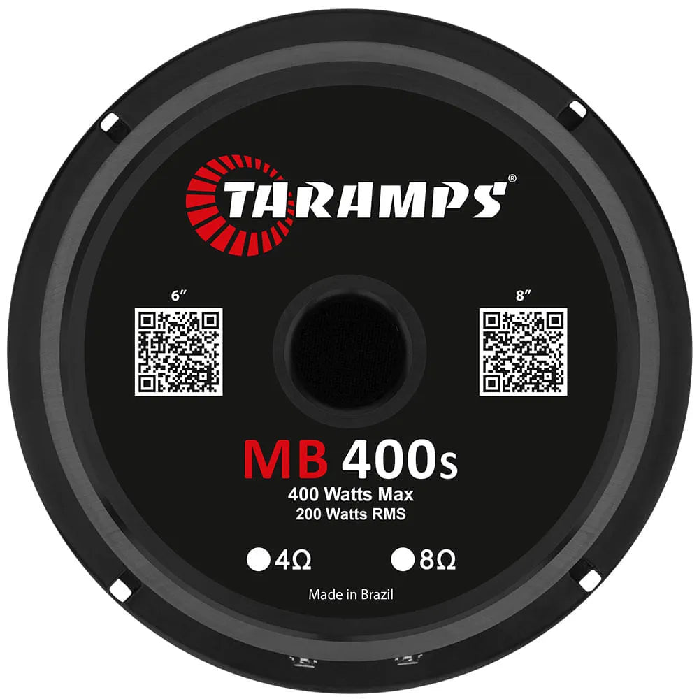 Taramps - MB 400S - 8", 200w, 4Ohm, 92,4db 1w/1m, 60Hz to 4.000Hz (Par)