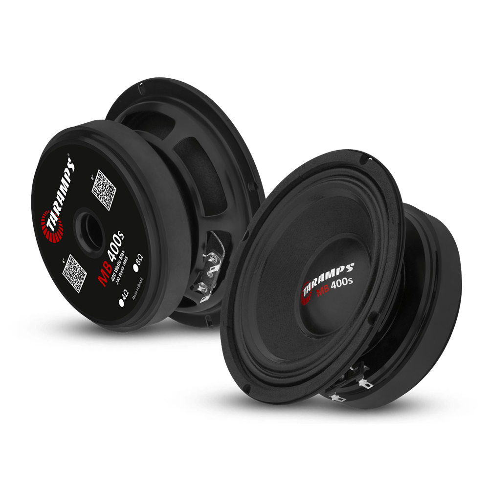 Taramps - MB 400S - 8", 200w, 4Ohm, 92,4db 1w/1m, 60Hz to 4.000Hz (Par)