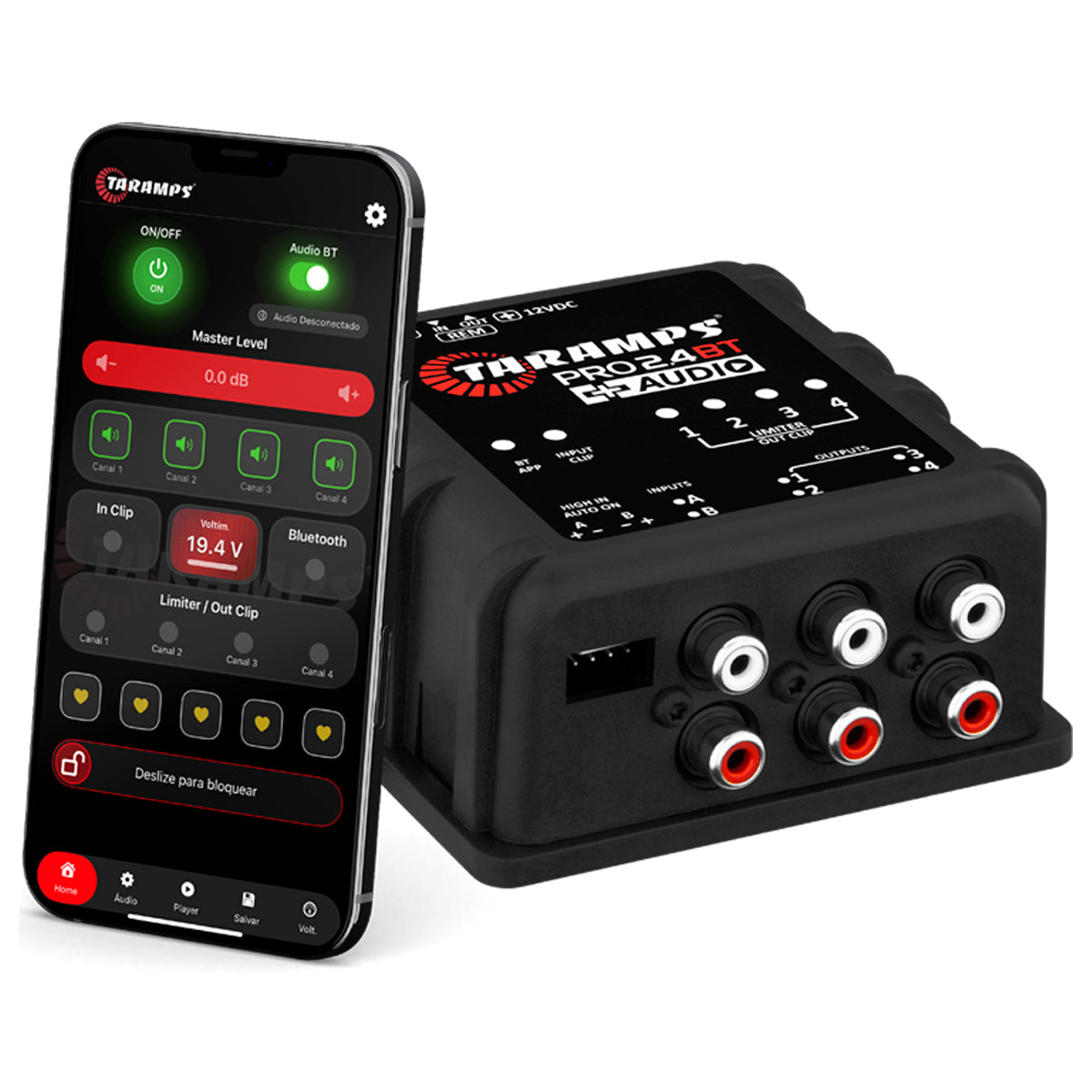 Taramps - DSP PRO 2.4BT + ljud - 2in/4ut
