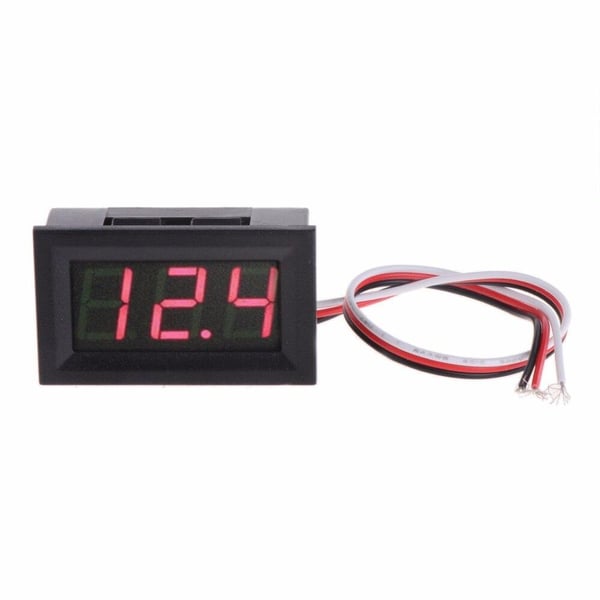 Voltmeter 3-30v DC - Röd